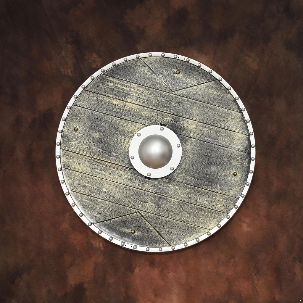 1Pc Medieval Retro Vintage Roman Hero Warrior Ancient Prop Viking Shield for Halloween Stage Performance Cosplay Role Play and Photography