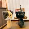 Милая плюшевая кукла-кошка, игрушка, брелок для женского рюкзака, подвеска в машину, аксессуары, подарки