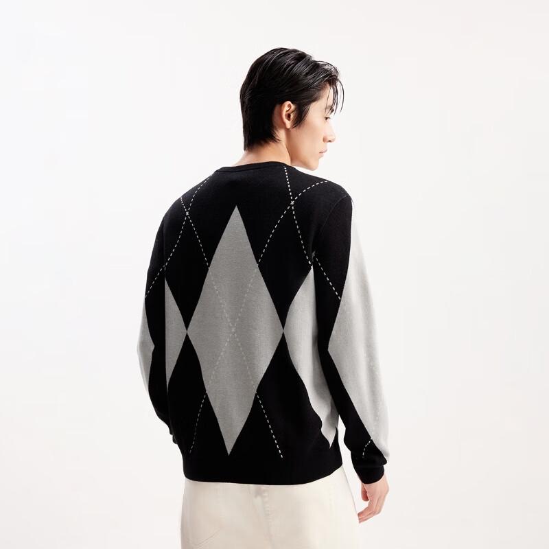 JACK&JONES Men's Argyle Pullover Sweater