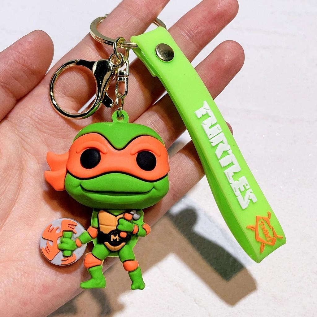 Vibrant Ninja Turtles Keychain Perfect Silicone Accessory For Bags And Keys