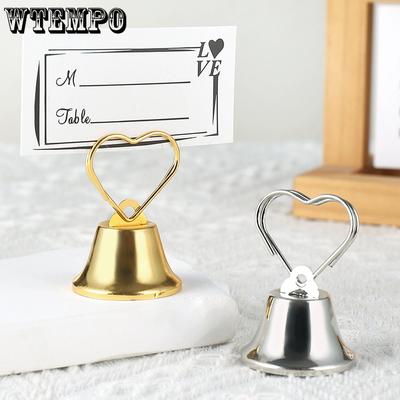 WTEMPO Держатели для карточек в форме колокольчика, принадлежности для вечеринок, украшения для дома, праздничные украшения, маленькие подарки, держатели для карточек с сообщениями, держатели для визиток