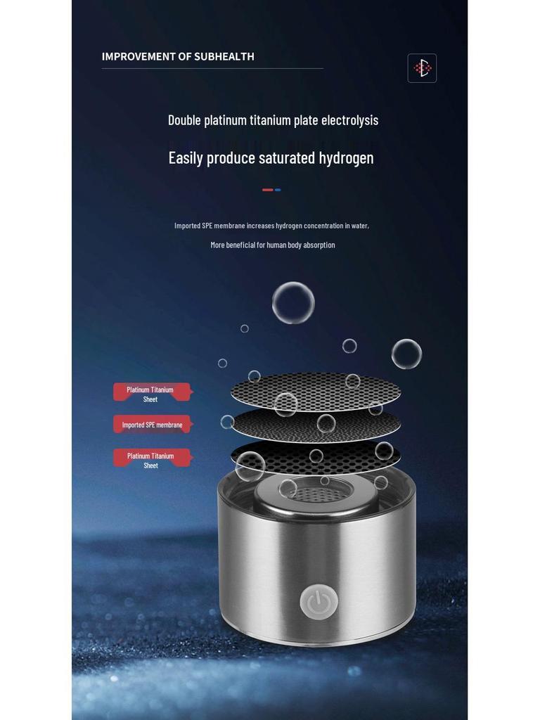 Japanese Hydrogen-Rich Water Cup with High Concentration & Hydrogen-Oxygen Separation Electrolysis - Compact Hydrogen Inhalation Device