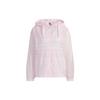 Neo Solid Color Logo Striped Woven Hooded Jacket Women Jacket Clear-Pink GP5471
