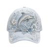 Breathable Baseball Cap Adjustable Sports Sun Hat Fashion Ocean Creatures Embroidery Cap  Outdoor