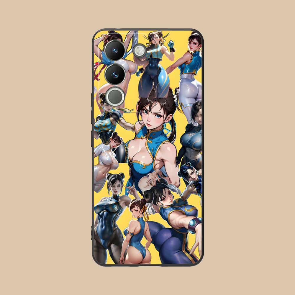 Чехол для телефона Street Fighter Chunli для VIVO V60 V50 V40 V30 V29 V27 V25 V23 Pro Lite 5G Красочная печать Красивый смартфон