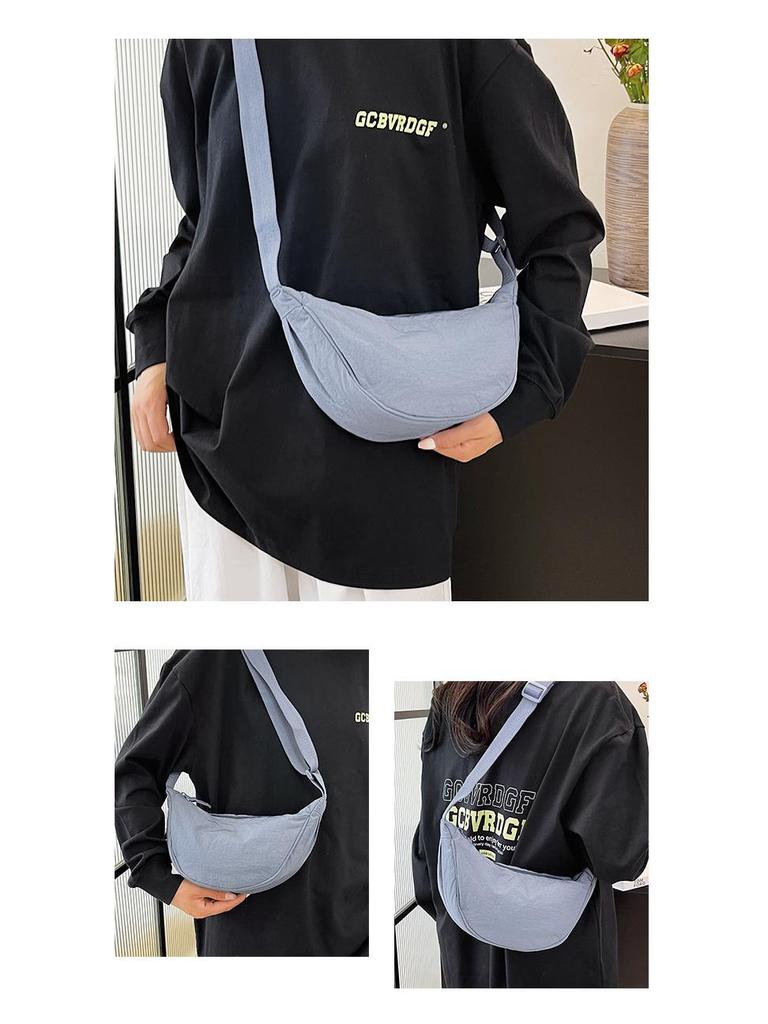 Трендовая женская нейлоновая сумка-пельмень 2025 - Легкая, маленькая, кроссбоди, холщовая сумка на плечо и подмышку