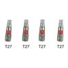4Pcs 25mm T6-T40 Magnetic Torx Screwdriver Bits Set Electric Screwdriver Head T6/T8/T9/T10/T15/T20/T25/T27/T30/T35/T40 Hand Tool