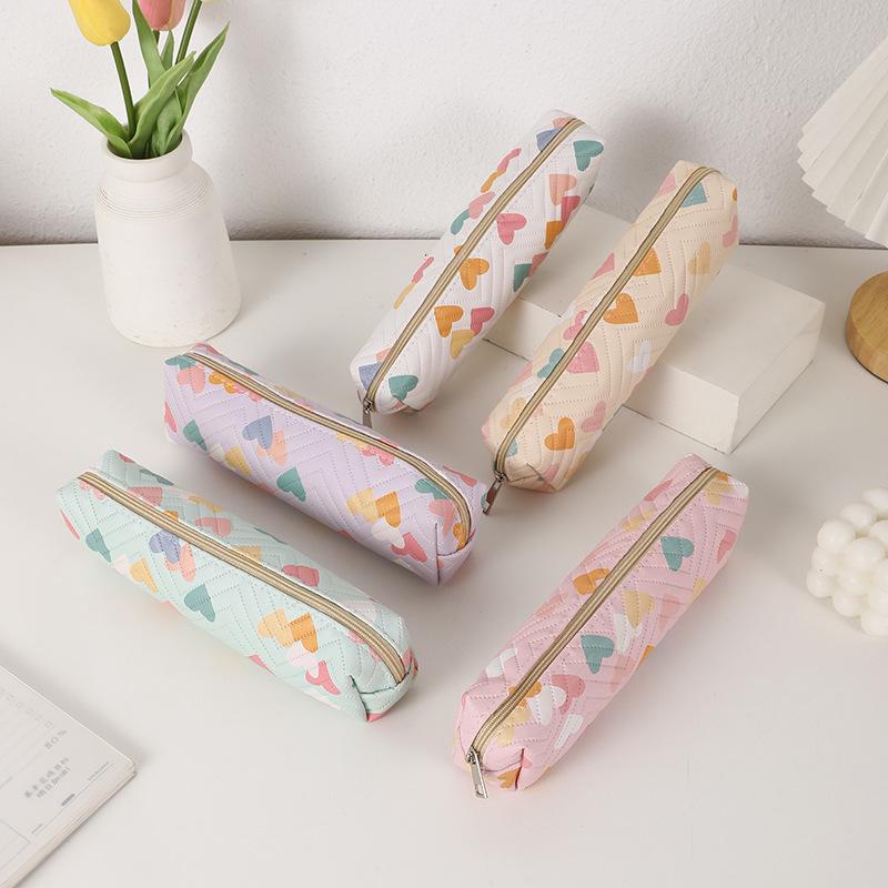 1 шт. Мини милый дизайн пенала для студента милый пенал в форме сердца маленькая портативная ручка ластик сумка для хранения школьные принадлежности