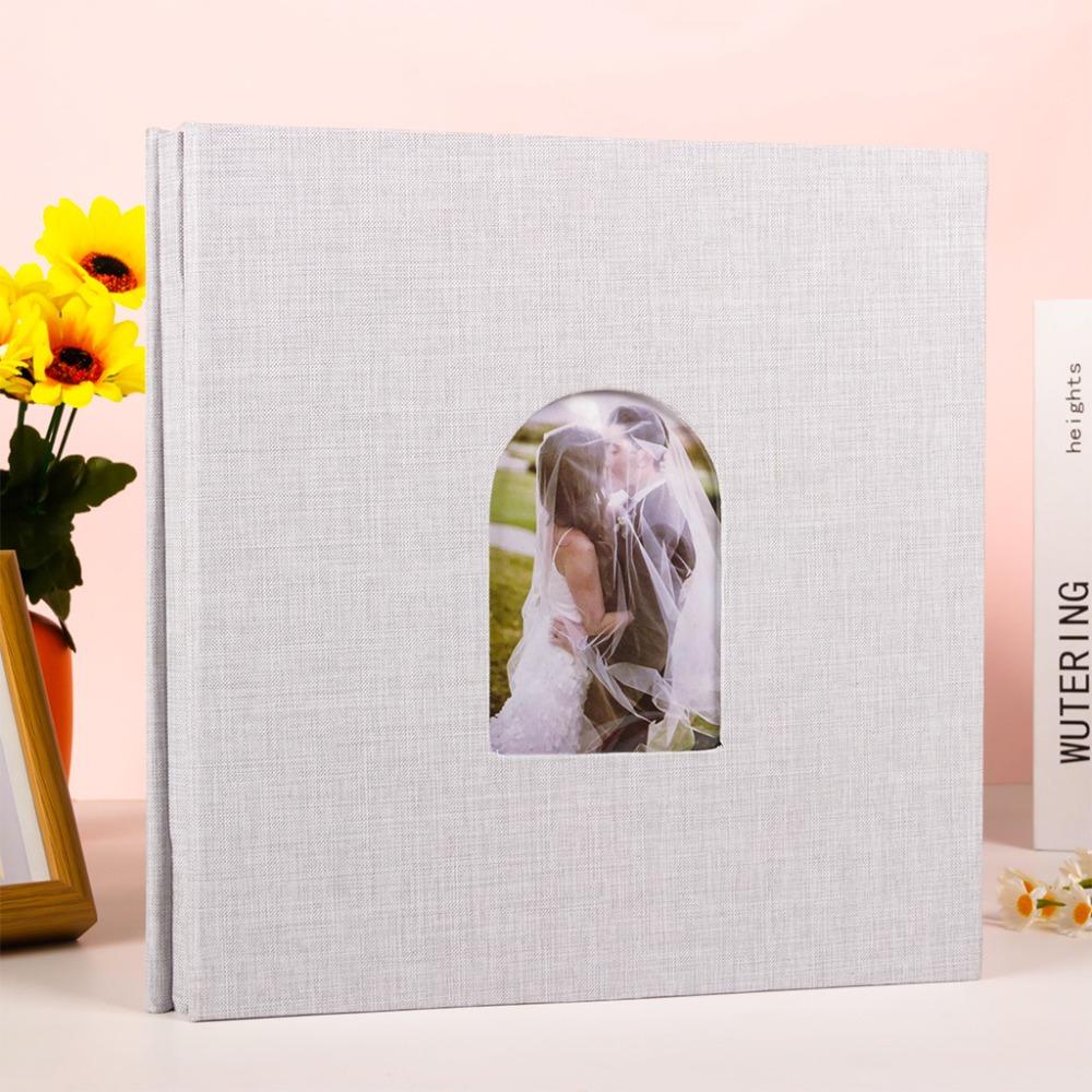 40 Pages Self-adhesive Scrapbook Large Capacity Commemorative Linen Cover Album Paste Type Dirt-proof Memory Book Graduation