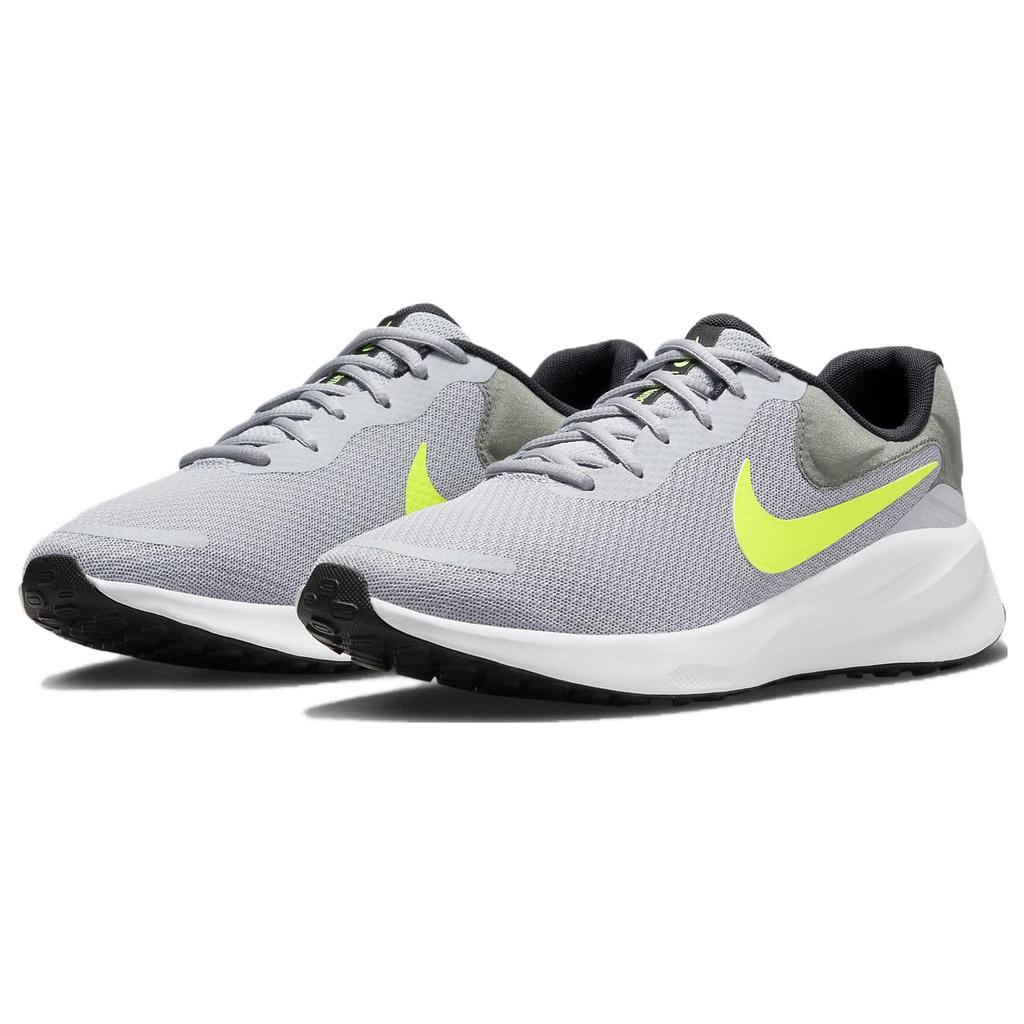 New Nike Revolution 7 Wolf Grey Smoke Grey Black Volt FB2207-002