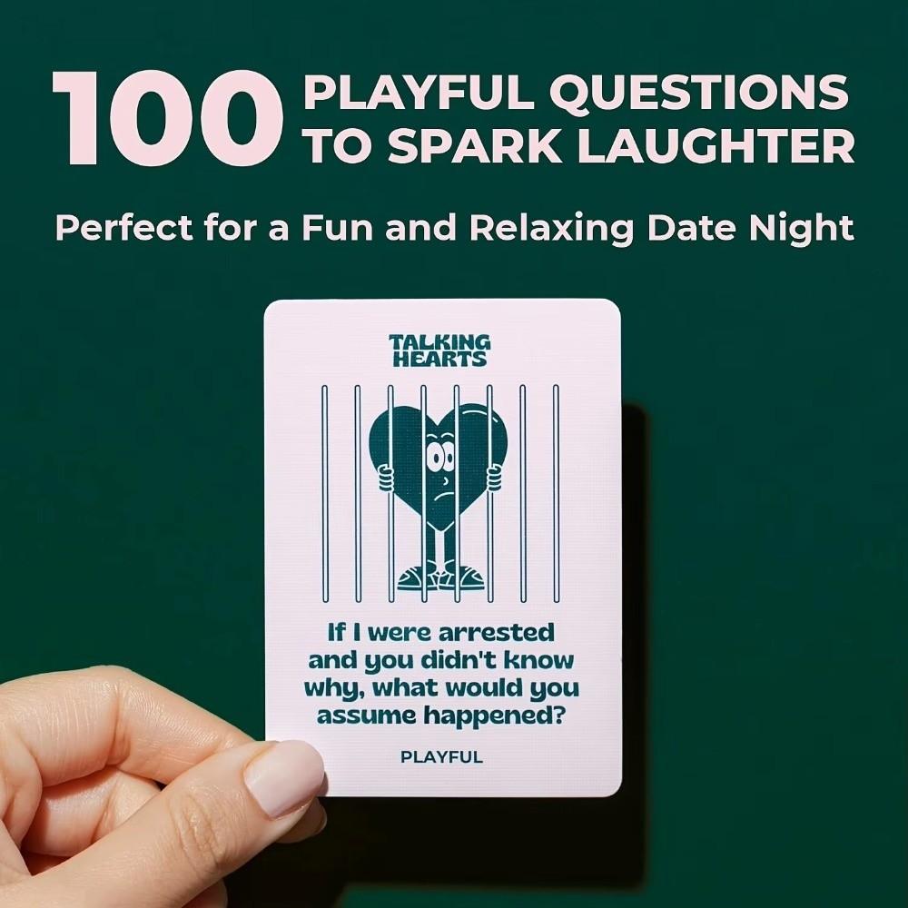 200 Questions Talking Hearts Cards Game Small Pictures Paper Flip Toy Party Game Props  Road Trips