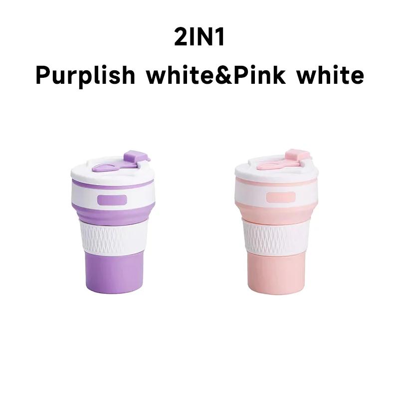 350 мл силиконовая складная кружка с крышкой для кофе, путешествий на открытом воздухе, портативная питьевая вода, чайные чашки