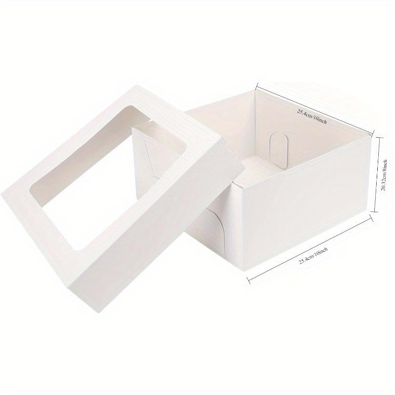 12 шт. коробок для тортов 10x10x8 дюймов, квадратные коробки для выпечки с окном, пастельные коробки для тортов, пирожных, шоколада, печенья, пирогов, дней рождения, вечеринок, свадеб, пасхи