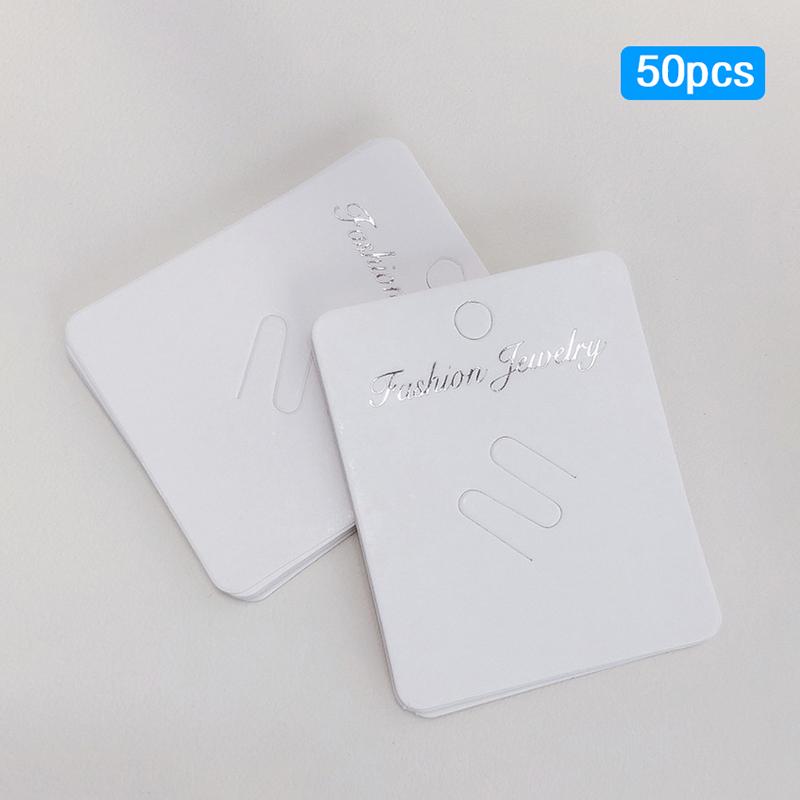 50Pcs  Brooches Display Cards High Quality Pins Blank Paper Tag Jewelry Packaging Cards Sale Hang Price Tag Cards