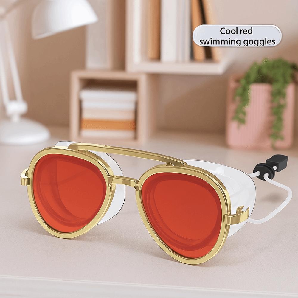 Adjustable Silicone Anti-Fog Swim Goggles Full Angle Retro Goggles Full-View Swim Goggles Surfing