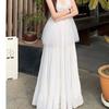 Purple Skirt for Women's In Spring and Autumn New Arrival Mid-length Pleated Skirt for Small High-waisted Fairy A-line Big Hem Skirt
