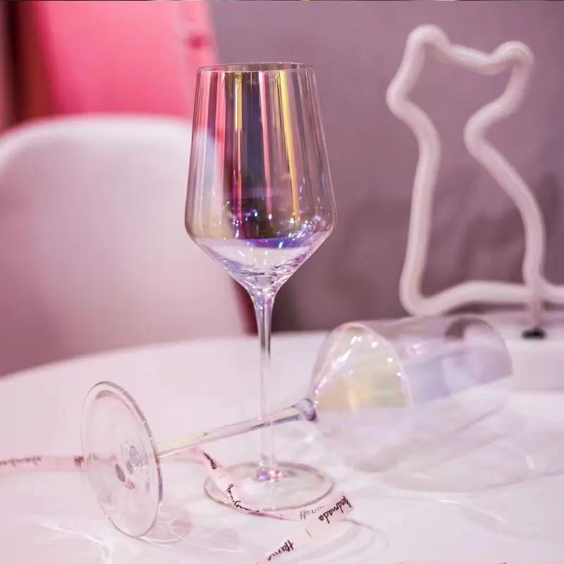 Креативные цветные хрустальные стеклянные стаканы, стеклянные стаканы для вина, бокалы для шампанского, набор бокалов для вина, оригинальные коктейльные бокалы, бокал для спиртных напитков