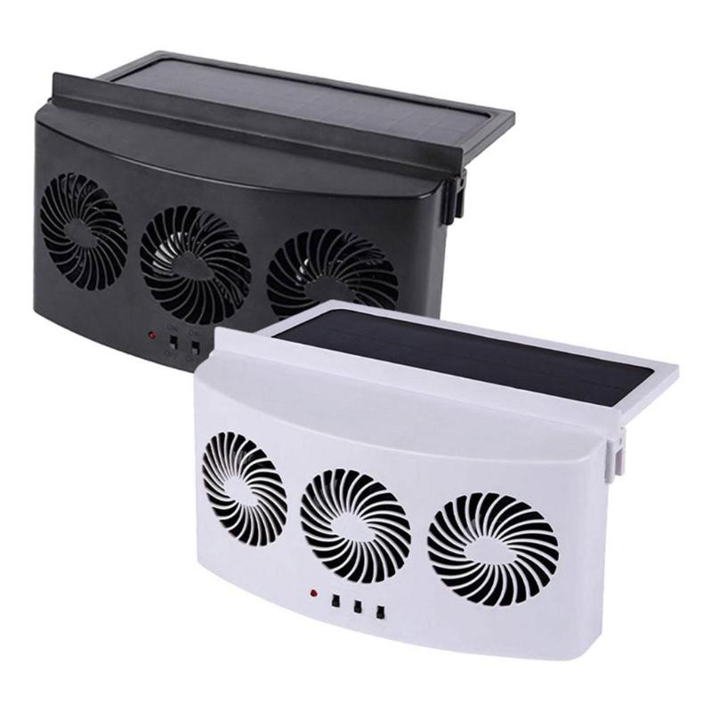 Car Window Fan Auto Cooler Radiator Exhaust Fan Air Vent Radiator Solar Powered