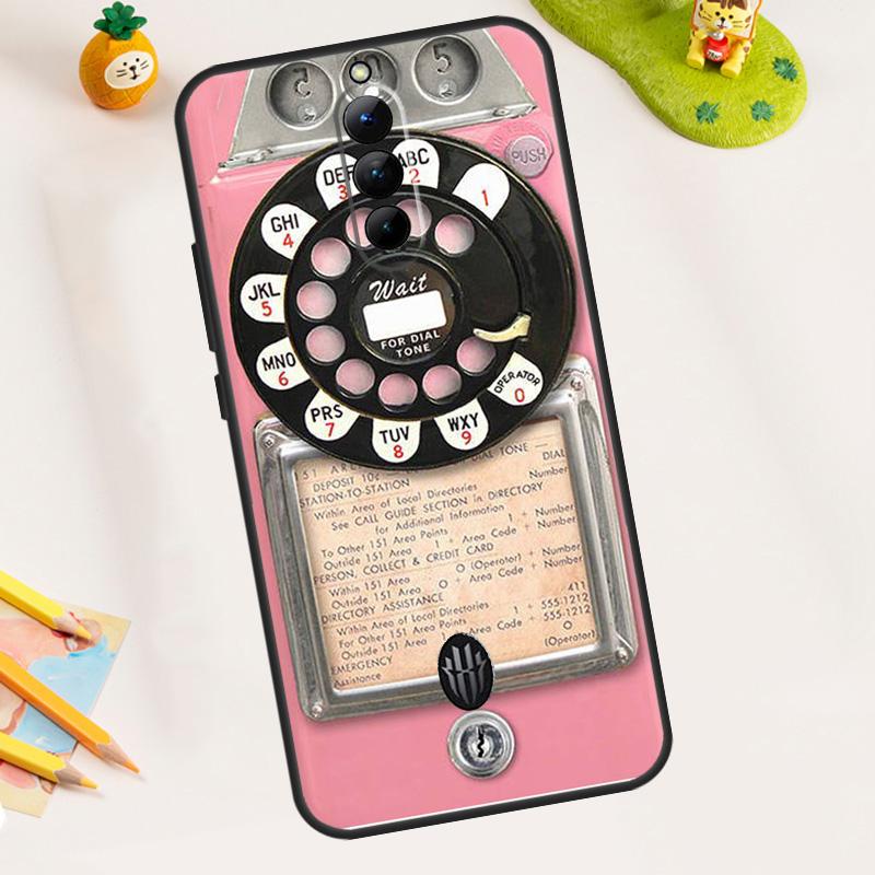 Retro Blue Payphone Vintage Case For ZTE Nubia RedMagic 11 Pro Plus 10 9 8 8S 9S 10S Pro 5G 5S 6 7 6S 7S Pro 11 Air Cover