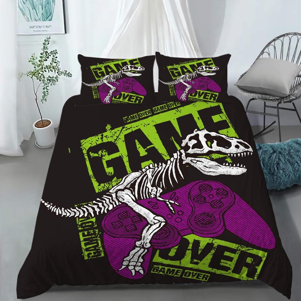 Play Designs Duvet Cover Pillowcase Gaming Bedding Set Video Games Adult Boy Girl Bedroom Decoration Single Double Size