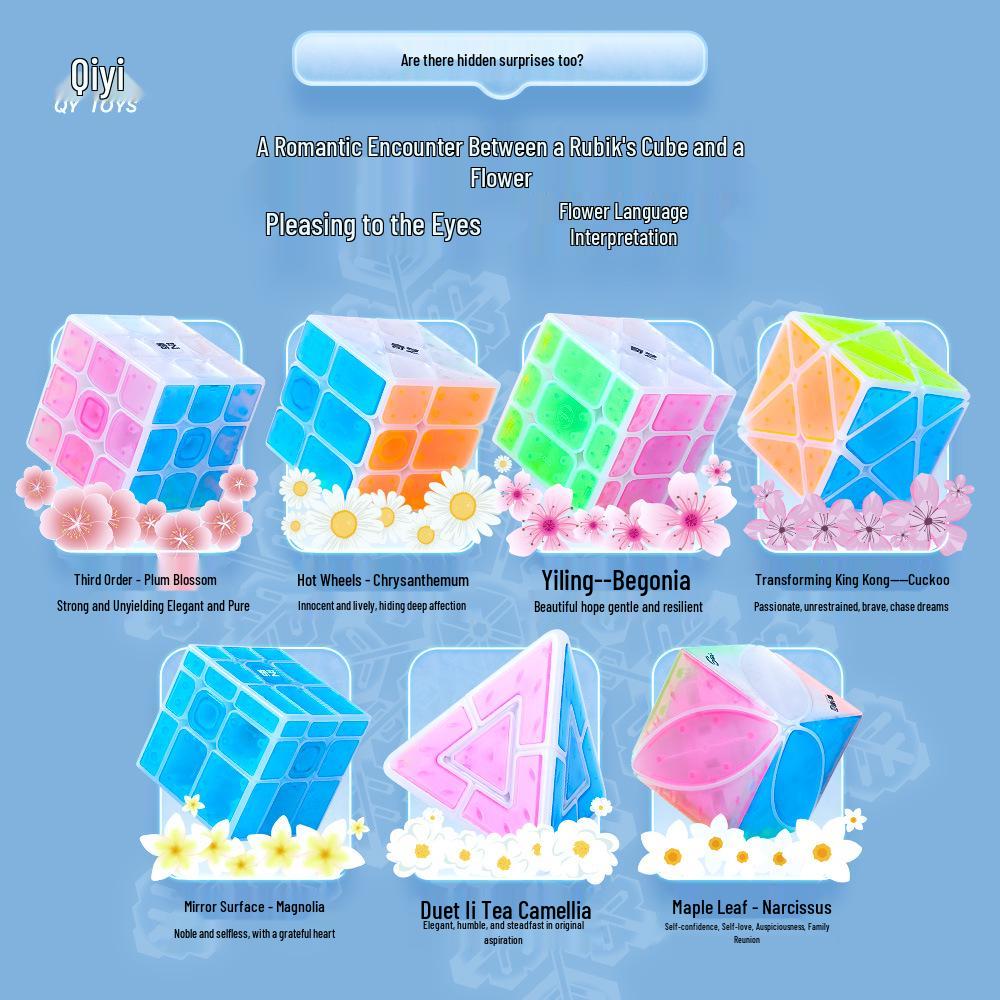 Серия Ice Soul от QiYi: Прозрачный Конфетный Кубик Рубика с Инструкцией