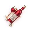Luxury Exquisite Red Wine Cup Wine Bottle Shape Brooches Crystal Rhinestone Pins For Women Men Hats Suit Accessories Jewelry