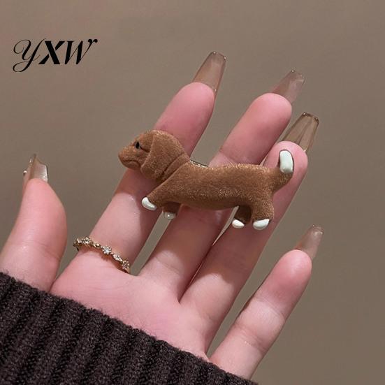 Dachshund Hair Clip 1/2Pcs Girl Hairpin Dog Decor Clips Side Cellulose Acetate Bang Pins Accessory New Year Gift Lover