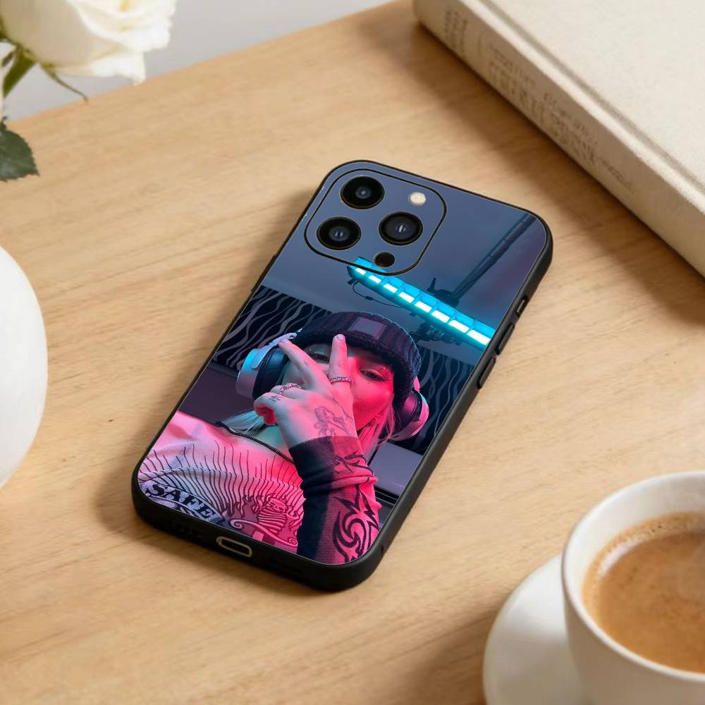 Чехол для телефона Singer Young L-Miko Для iPhone 16,15,14,13,12,17,Pro Max,Plus Силиконовый Черный Чехол