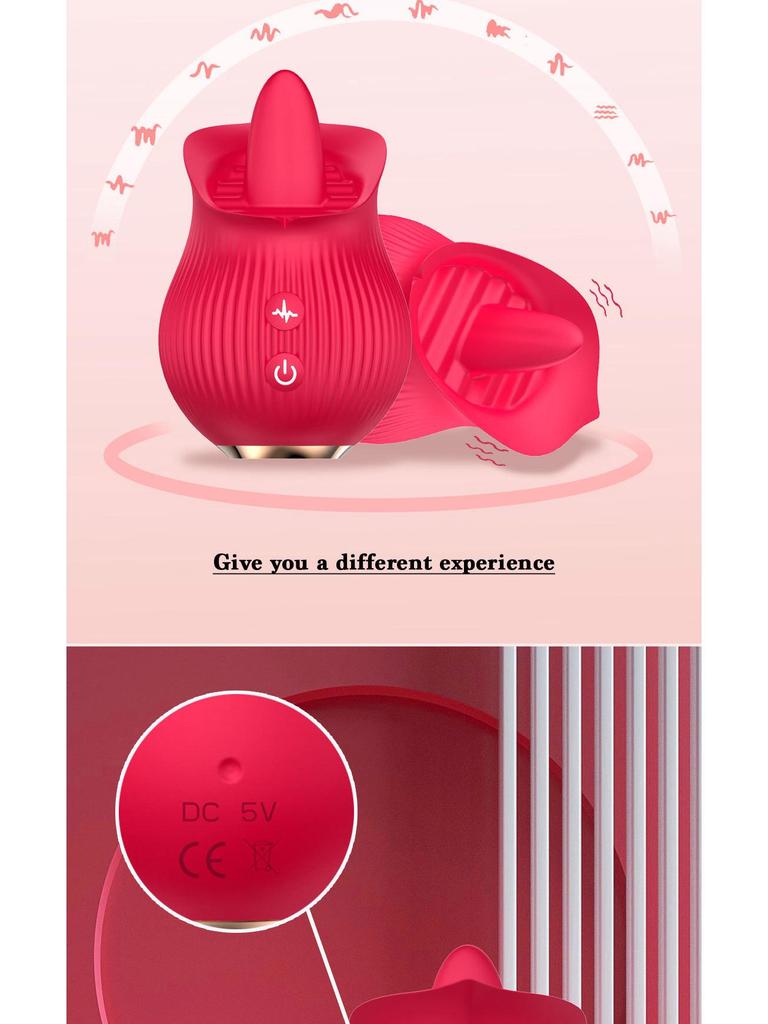 Aifeiya Sound Rose Licking Vibrating Egg - Female Masturbator Flirting Erotic Toy