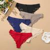 Women's Panties Set Sweet Lace Underwear Soft Silk Satin Lingerie French Romantic Woman Briefs Female Sexy Panty