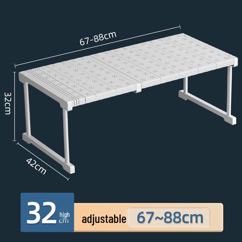 Выдвижной органайзер для кухонной мойки: Многофункциональная многоярусная полка для хранения