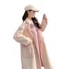 Women's Autumn And Winter Double-sided Imitation Lamb Wool Coat Medium Length Over Knee Loose Fitting Coat