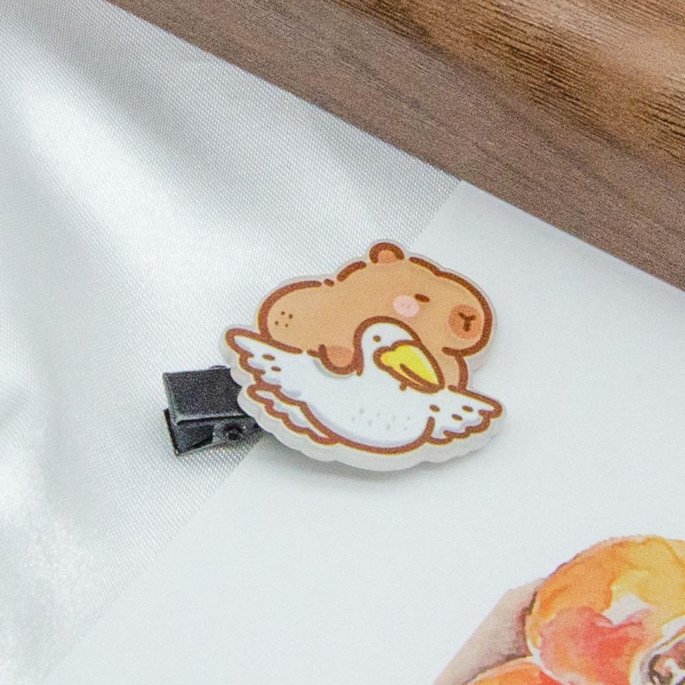 Acrylic Cartoon Duckbill Clip Cute Animal Barrettes Hair Accessories Capybara Hairpin  Party