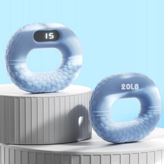 Тренажер для тренировки силы хвата рук со светодиодным дисплеем - силовая тренировка пяти пальцев, снятие стресса с помощью сжимающего кольца, усилитель хвата для рук