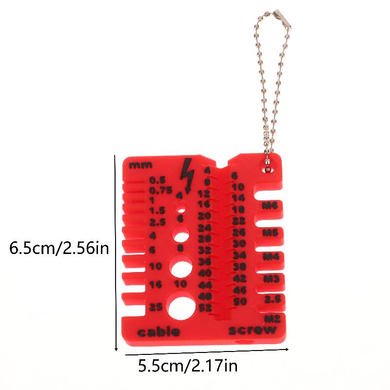 Portable Nut And Drill Bit Thread Checker 3D Printed Wire Screw Measuring Tool Screw Drill Bit Gauge For Nuts Bolts Threads