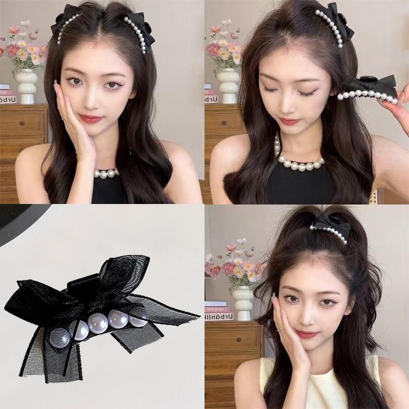 1/2 шт. милый жемчужный бант маленький коготь для волос для женщин девочек милое украшение для волос шпилька мини заколки для волос модные аксессуары для волос