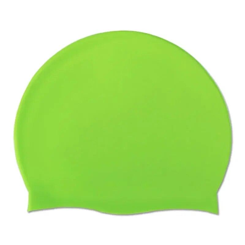 Men Silicone Waterproof Swimming Caps Ear Protection Solid Color Printed Swim Caps for Women and Child Pool Accesories