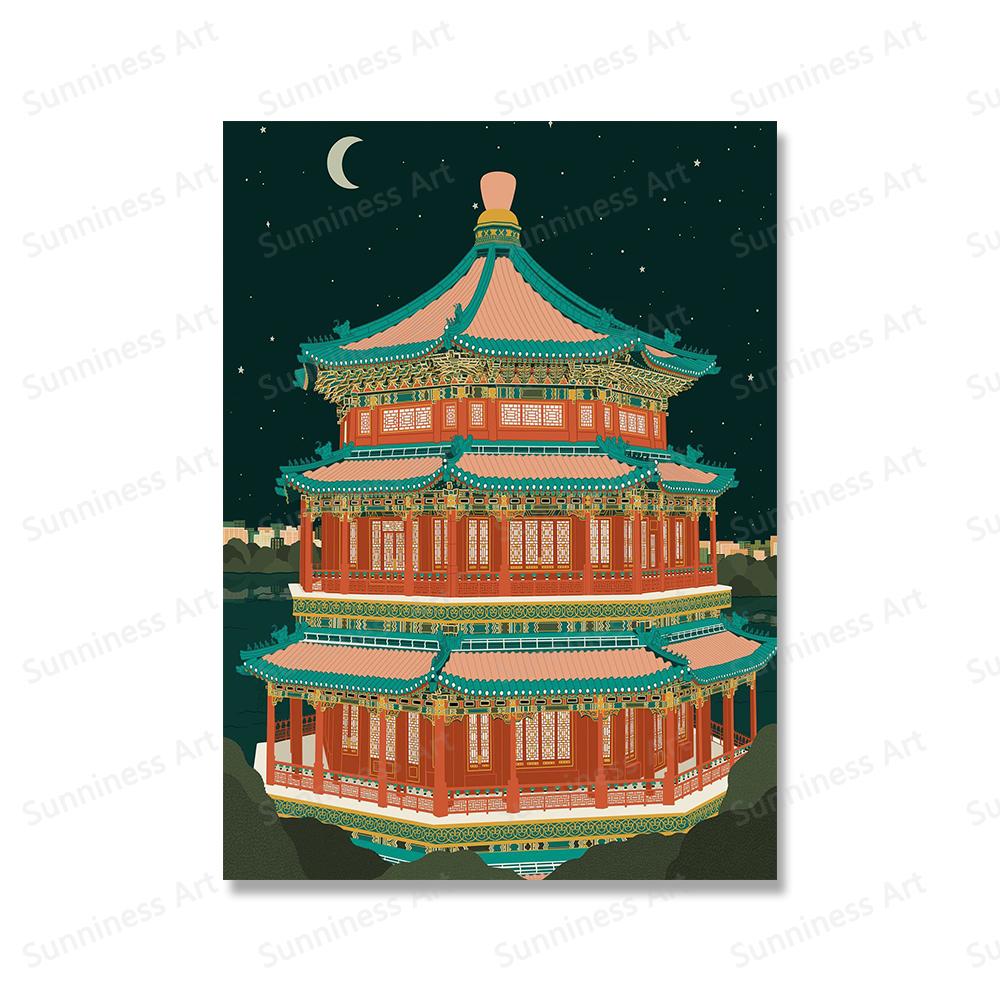 Paris London New York Milan China Wall Art Canvas Painting Nordic Landscape Poster And Print Wall Pictures For Living Room Decor