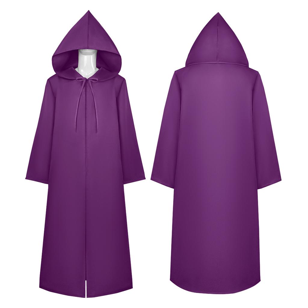 Взрослый плащ на Хэллоуин с капюшоном средневековый костюм ведьмы колдовство вампира Хэллоуин плащ волшебника халат платье пальто