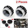 2Pcs 2" 50.8mm / 1" 25.4mm / 2.5" 63.5mm Aluminium Weld On Filler Neck And Cap Oil, Fuel, Water Tank Black