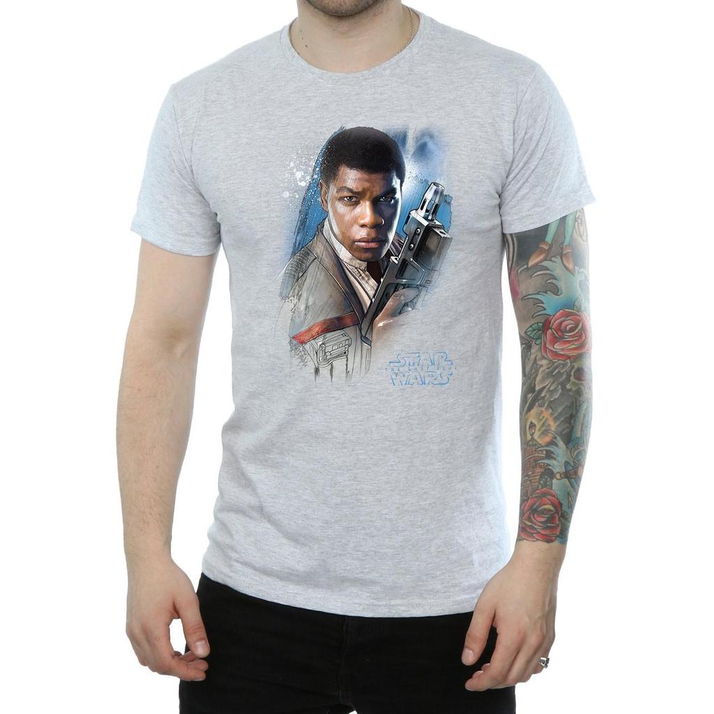 Star Wars Mens The Last Jedi Finn Brushed T-Shirt