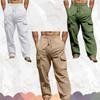 Большие размеры 3XL мужские повседневные льняные брюки со стоячим карманом, свободные брюки с эластичной талией, мужские модные спортивные брюки в стиле хип-хоп