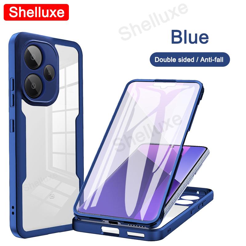 PocoM6 360 Полный корпус Передняя+Задняя Прозрачный Чехол Shelluxe Для Xiaomi POCO M6 M6Pro Pocophone M6 Pro Силиконовый Двусторонний Чехол для телефона