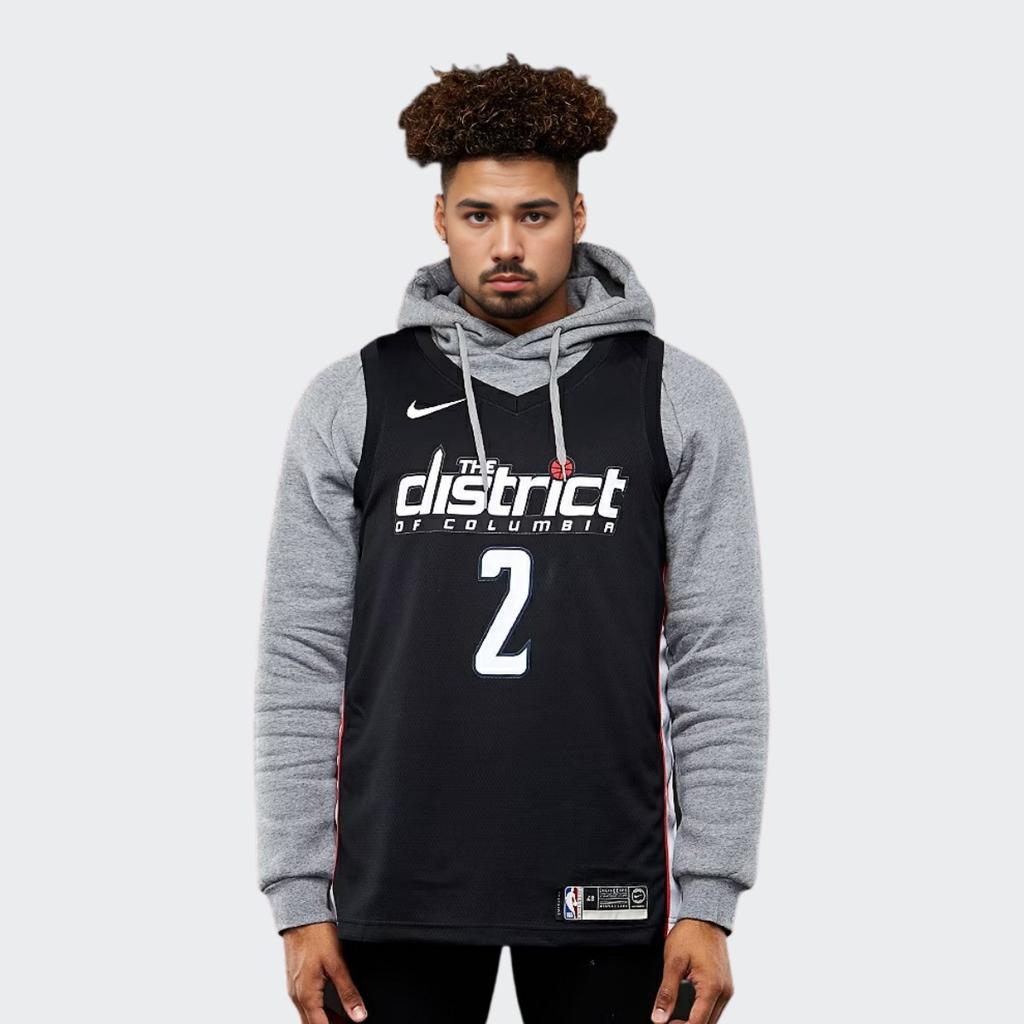 Nike Баскетбольная майка NBA Washington Wizards John Wall #2 City Edition Fan Version для мужчин, спортивные топы, черная AJ4650-010
