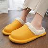 Женские зимние домашние тапочки для влюбленных, уютные, теплые, плюшевые, для дома, мужские, зимние, теплые, противоскользящие, мягкие, из ЭВА, водонепроницаемые