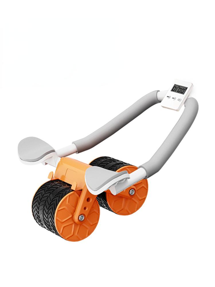 Ab Roller Wheel Automatic Rebound With Elbow Support Flat Plate Exercise Wheel Silence Abdominal Wheel Home Exercise Equipment