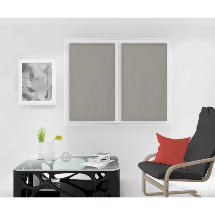 Pair of 90x120 Cm DOLLY Taupe Curtains