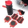 13-Piece Adjustable Height Heavy Object Mover with Pry Bar for Furniture