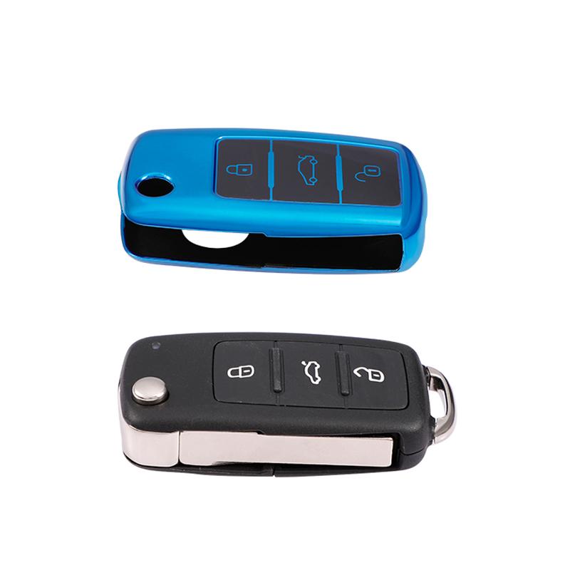Чехол для ключей из ТПУ для VW Volkswagen Polo Tiguan Passat B5 B6 B7 Golf 4 5 6 MK6 Jetta Lavida для Skoda Octavia, аксессуары для автозащиты