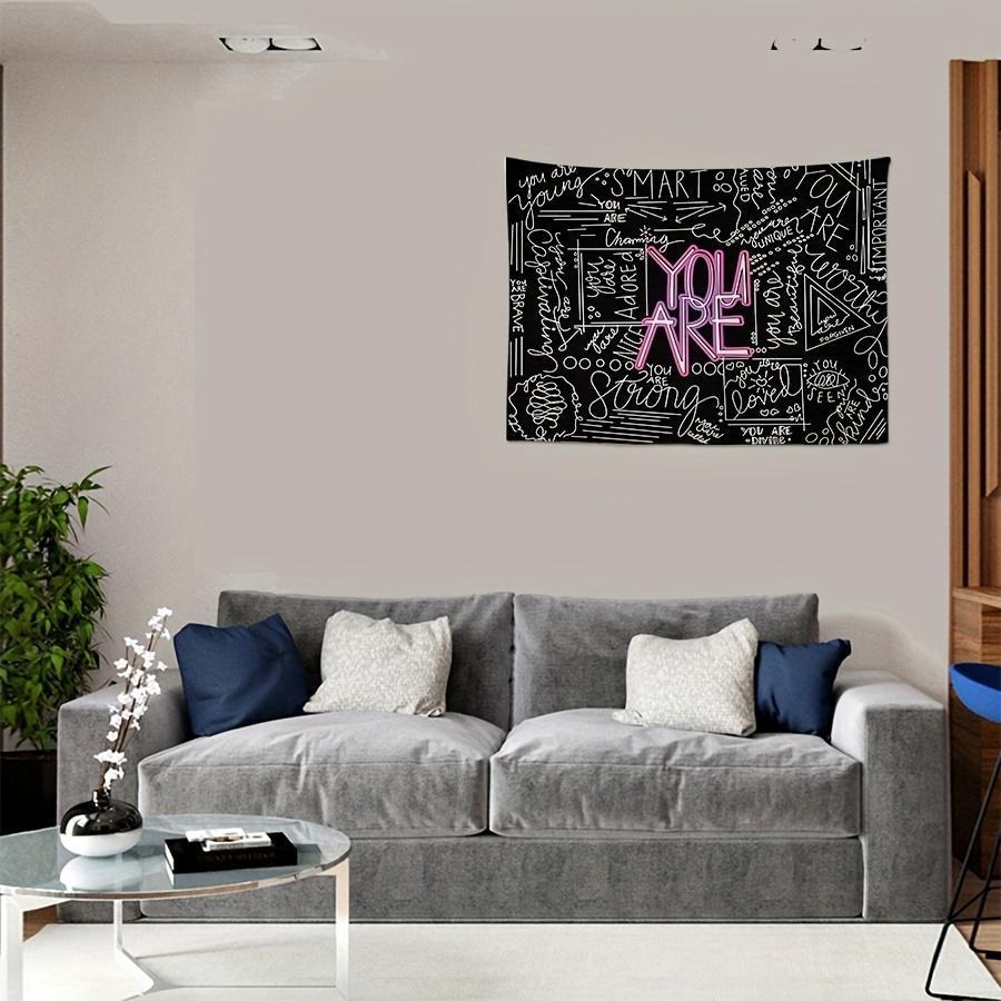 Inspirational Affirmation Tapestry: Positive Vibes Wall Art for a Unique, Uplifting, and Motivational Decor Statement